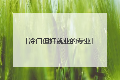 冷门但好就业的专业