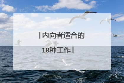 内向者适合的10种工作