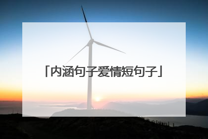 内涵句子爱情短句子