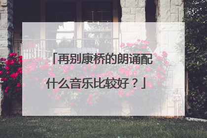 再别康桥的朗诵配什么音乐比较好？