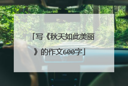 写《秋天如此美丽》的作文600字