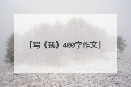 写《我》400字作文