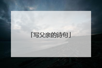 写父亲的诗句