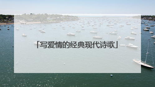 写爱情的经典现代诗歌