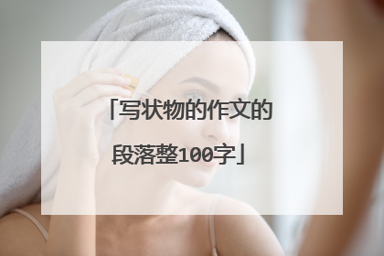 写状物的作文的段落整100字