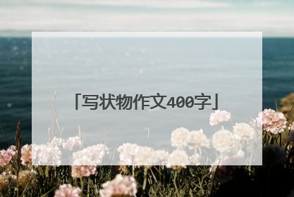 写状物作文400字
