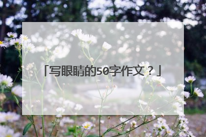 写眼睛的50字作文？