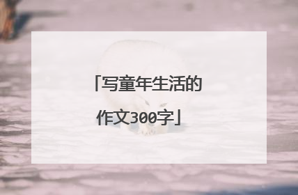 写童年生活的作文300字