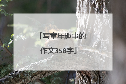 写童年趣事的作文350字
