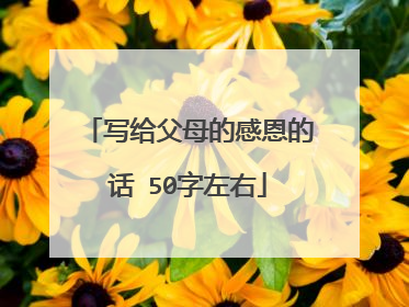 写给父母的感恩的话 50字左右