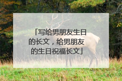 写给男朋友生日的长文，给男朋友的生日祝福长文