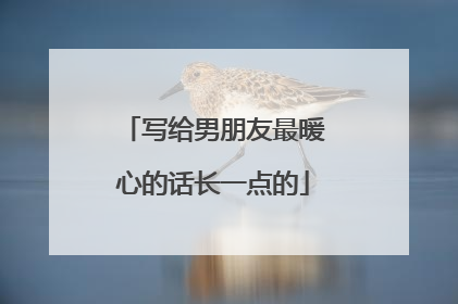 写给男朋友最暖心的话长一点的