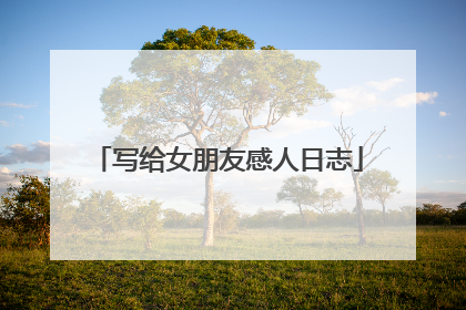 写给女朋友感人日志