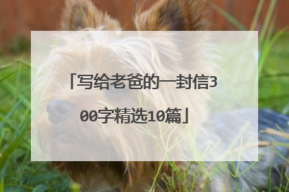 写给老爸的一封信300字精选10篇