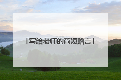 写给老师的简短赠言