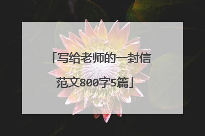 写给老师的一封信范文800字5篇