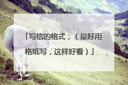 写信的格式，（最好用格纸写，这样好看）