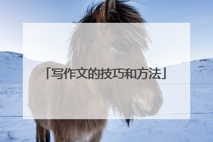 写作文的技巧和方法