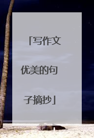 写作文优美的句子摘抄