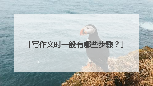 写作文时一般有哪些步骤?