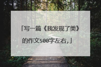 写一篇《我发现了美》的作文500字左右,