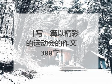 写一篇以精彩的运动会的作文300字