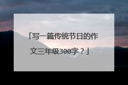 写一篇传统节日的作文三年级300字?