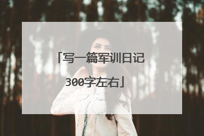 写一篇军训日记300字左右