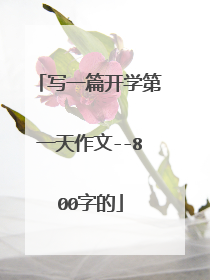 写一篇开学第一天作文--800字的
