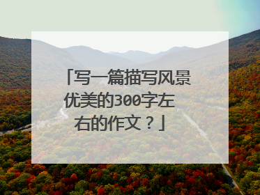 写一篇描写风景优美的300字左右的作文？