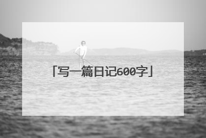 写一篇日记600字