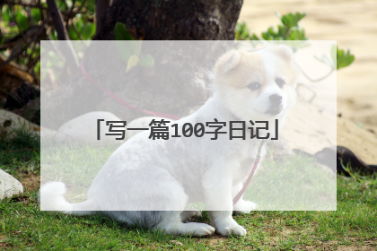 写一篇100字日记