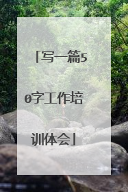 写一篇50字工作培训体会