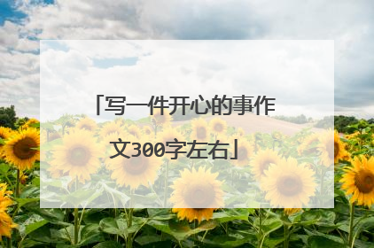 写一件开心的事作文300字左右