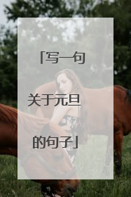 写一句关于元旦的句子