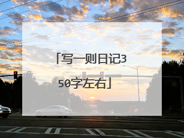 写一则日记350字左右