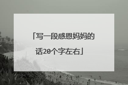 写一段感恩妈妈的话20个字左右