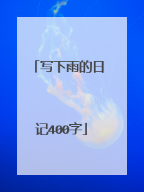 写下雨的日记400字