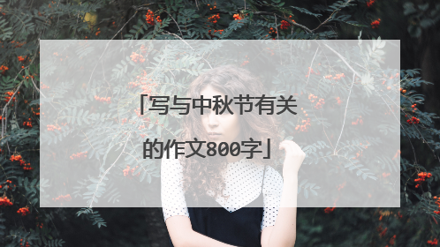 写与中秋节有关的作文800字