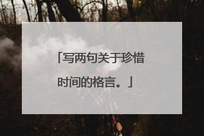 写两句关于珍惜时间的格言。