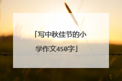 写中秋佳节的小学作文450字