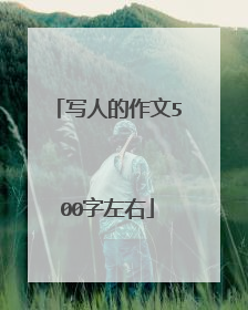 写人的作文500字左右