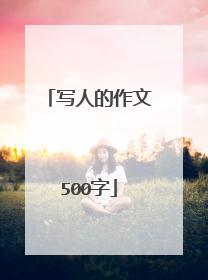 写人的作文500字