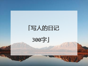 写人的日记300字