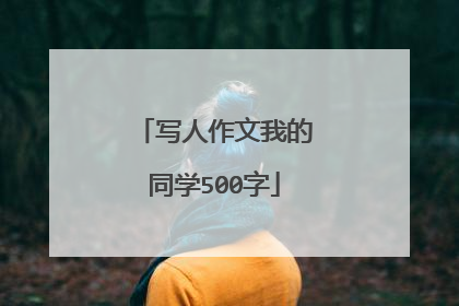 写人作文我的同学500字