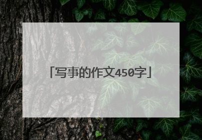 写事的作文450字