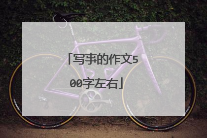 写事的作文500字左右