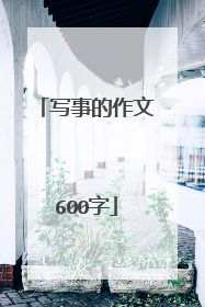 写事的作文600字