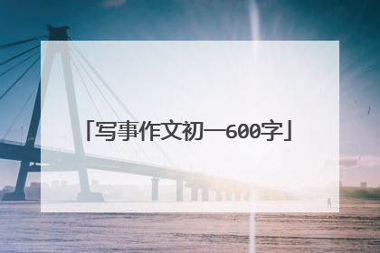 写事作文初一600字