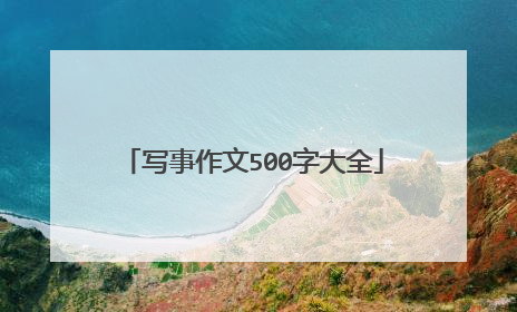 写事作文500字大全